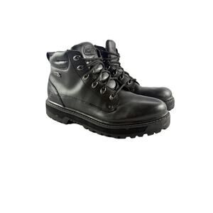 Skechers Mariners-Pilot Utility BLACK Leather Work Boots (Men 12) 4473
